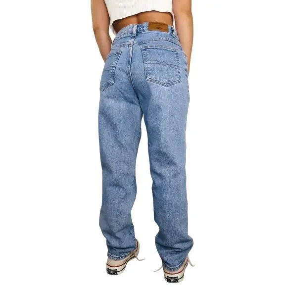 Faded Glory 1990s Vintage Mom Jeans Straight Leg Jeans High Rise Back Yoke 29